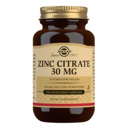 Citrato de Zinc 30 mg Solgar