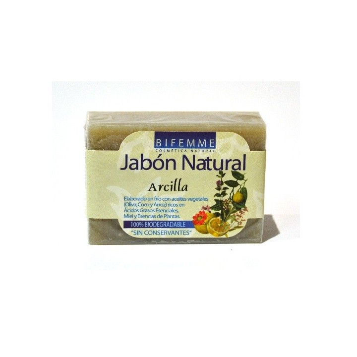Jabón natural de Arcilla, Miel y Esencias de plantas