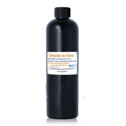 Botella negra Vacía Rellenable para Dióxido de Cloro (CDS) 500ml
