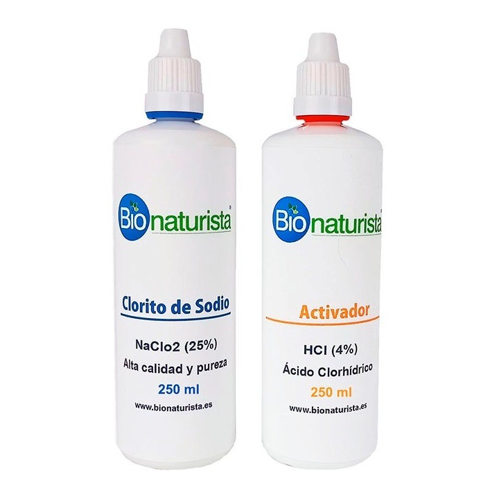 Kit Clorito de Sodio 25% + Ácido Clorhídrico 4% Envases 250 ml. | Bionaturista
